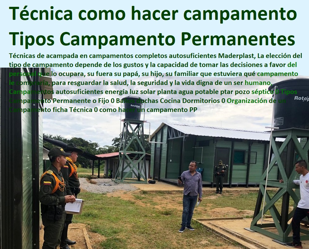 Campamentos autosuficientes energía luz solar planta agua potable ptar pozo séptico 0 Tipos Campamento Permanente o Fijo 0 Baños duchas Cocina Dormitorios 0 Organización de un Campamento ficha Técnica 0 como hacer un campamento PP Campamentos autosuficientes energía luz solar planta agua potable ptar pozo séptico 0 Tipos Campamento Permanente o Fijo 0 Baños duchas Cocina Dormitorios 0 Organización de un Campamento ficha Técnica 0 como hacer un campamento PP